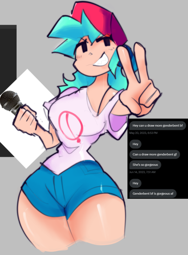 Boyfriend (Friday Night Funkin) Rule 34 Image