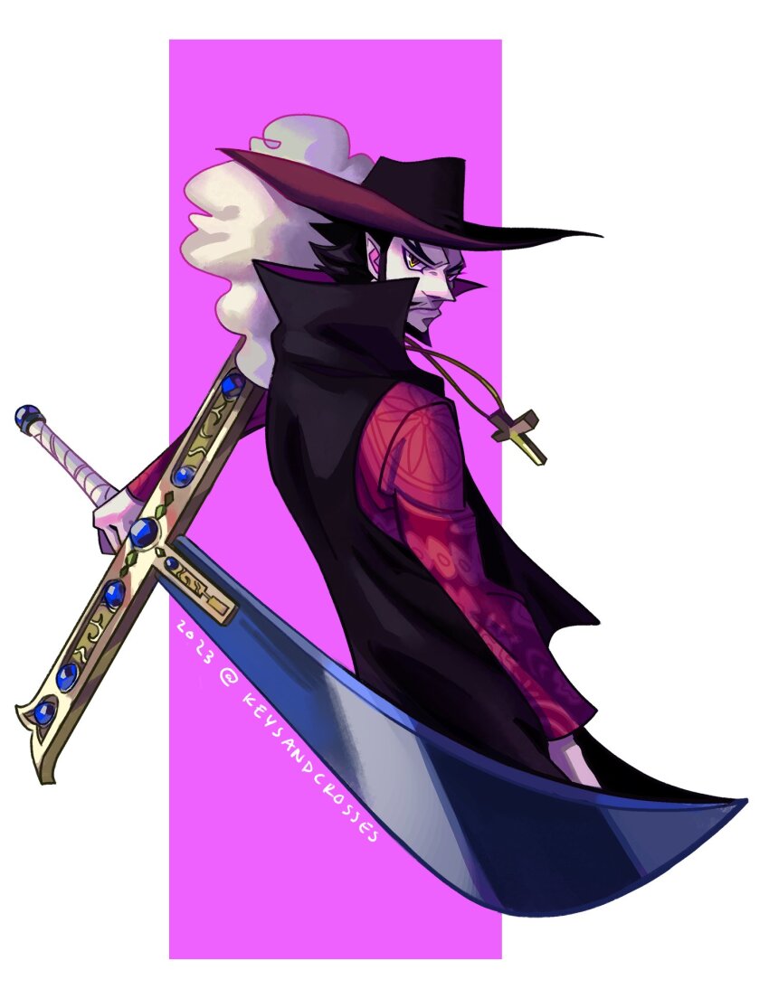 Dracule Mihawk (One Piece) Rule 34 Image