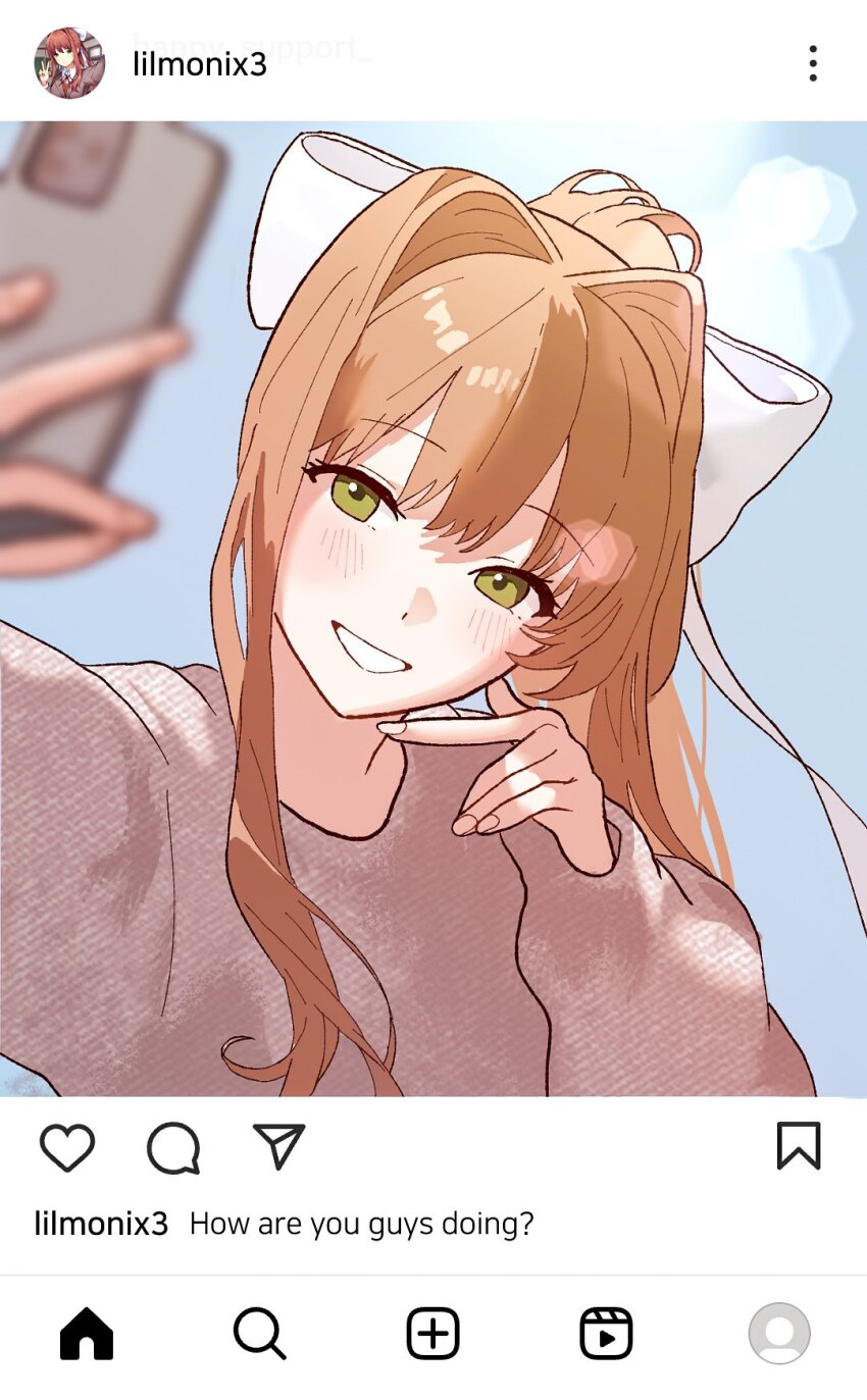 Monika (Doki Doki Literature Club) Rule 34 Image