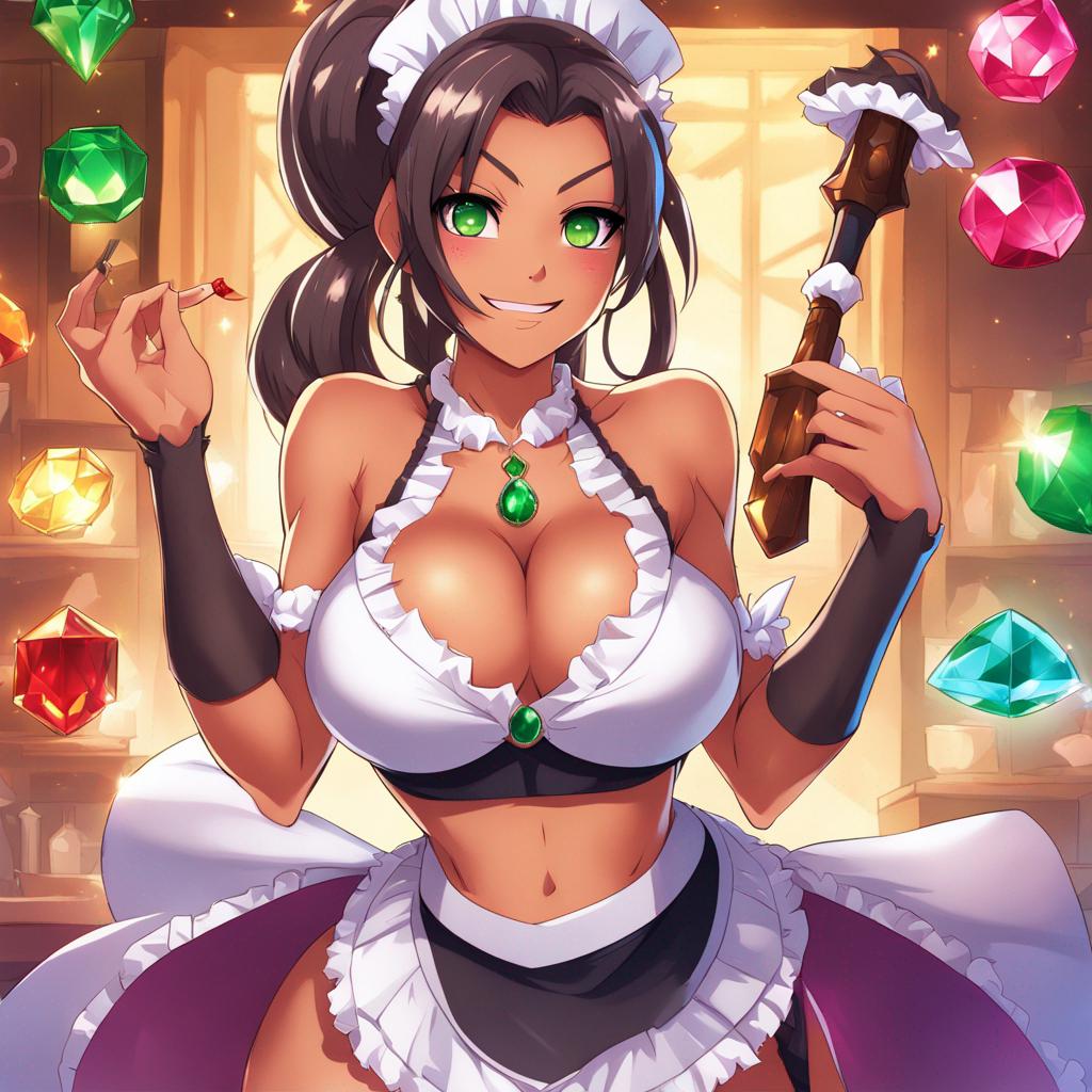 French Maid Nidalee (League Of Legends) Rule 34 Image