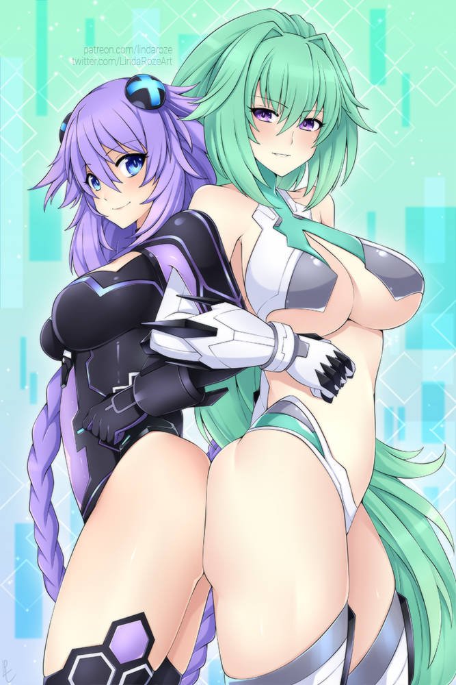 Green Heart (Neptunia) Rule 34 Image
