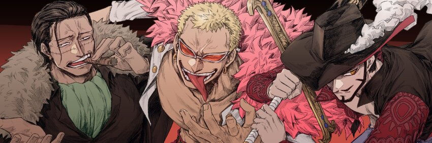 Donquixote Doflamingo (Crocodile (One Piece)) Rule 34 Image