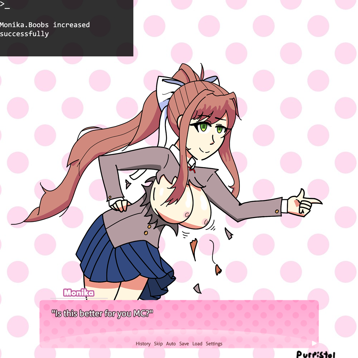 Monika (Doki Doki Literature Club) Rule 34 Image
