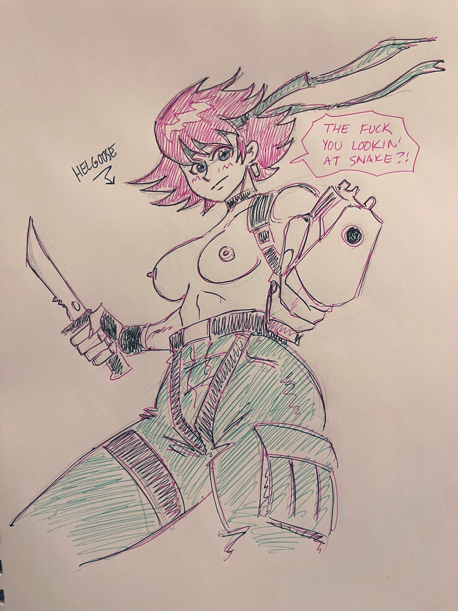 Meryl Silverburgh (Metal Gear) Rule 34 Image