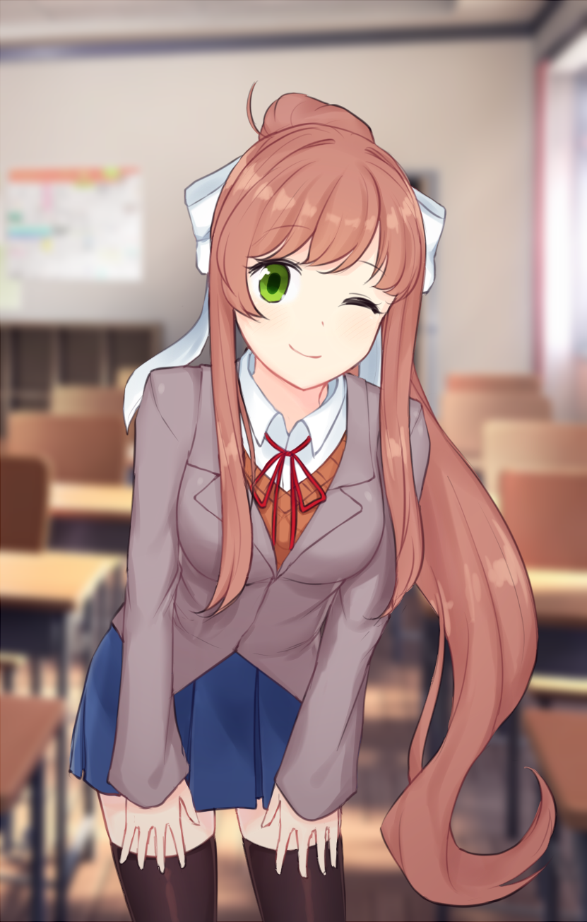 Monika (Doki Doki Literature Club) Rule 34 Image