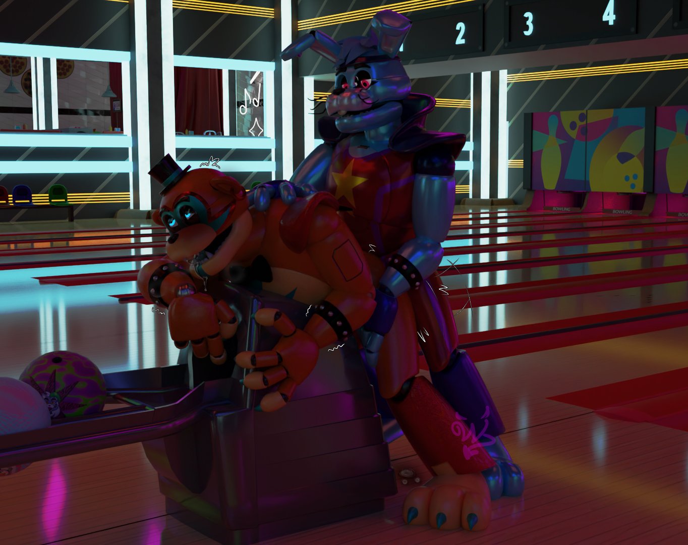 Glamrock Bonnie (Fnaf) Rule 34 Image