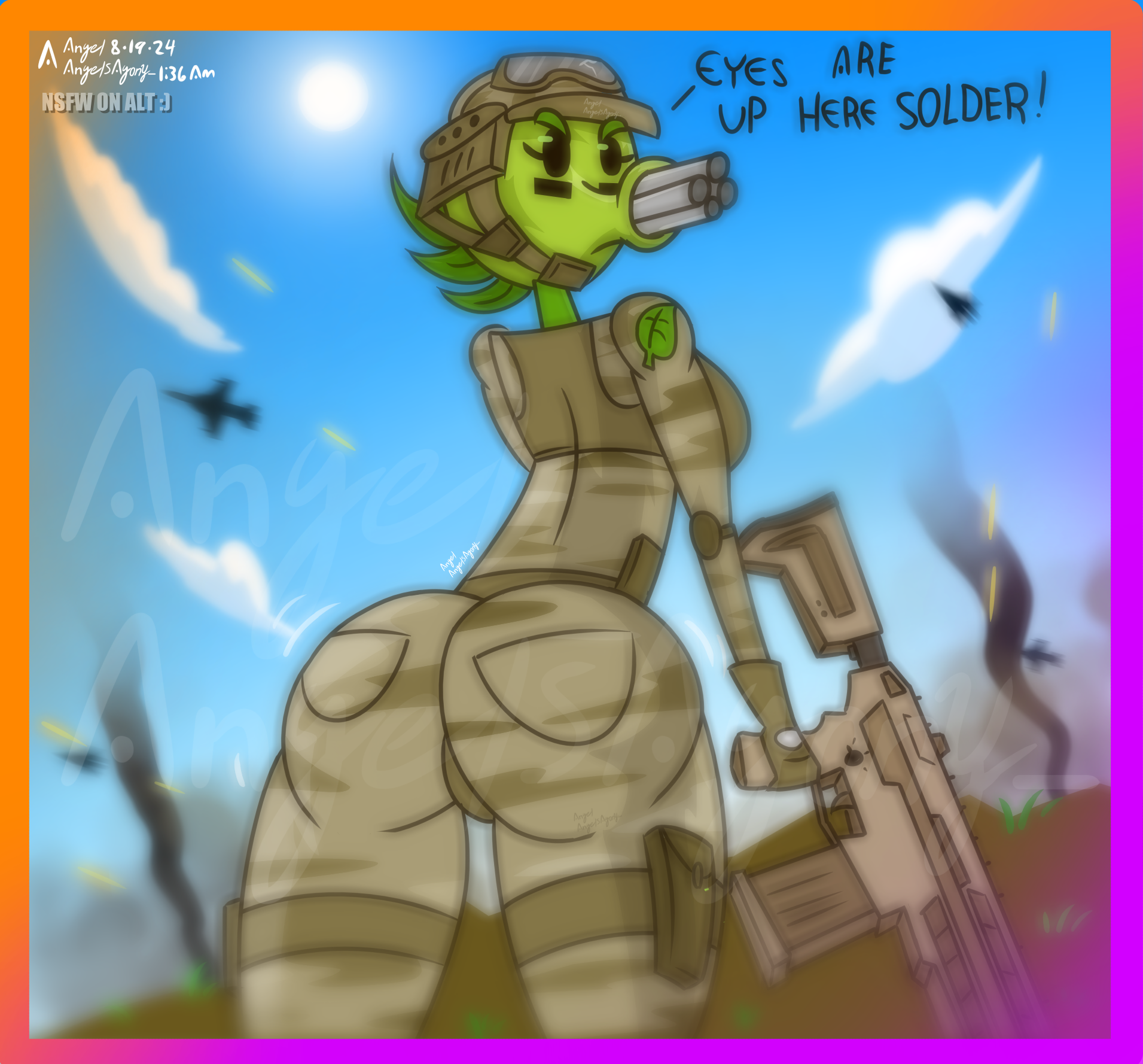 Gatling Pea (Pvz) Rule 34 Image
