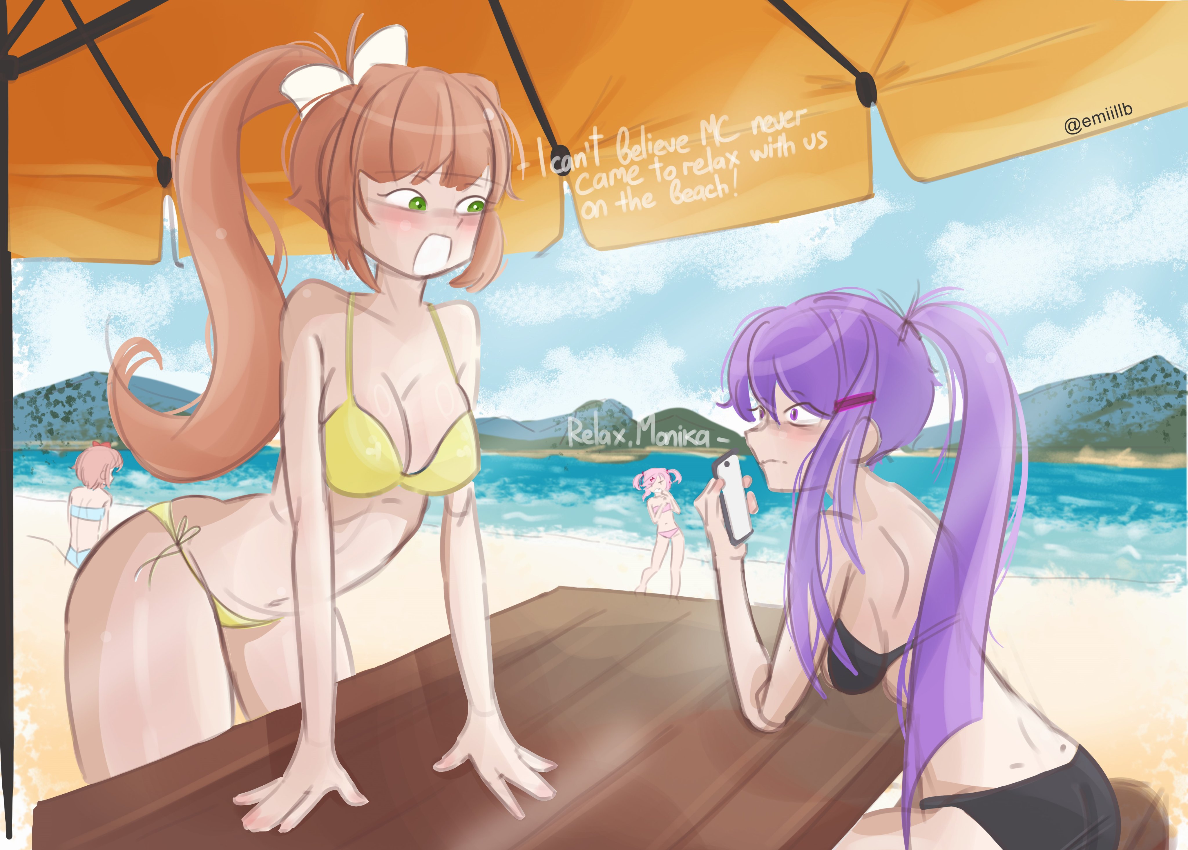 Monika (Doki Doki Literature Club) Rule 34 Image