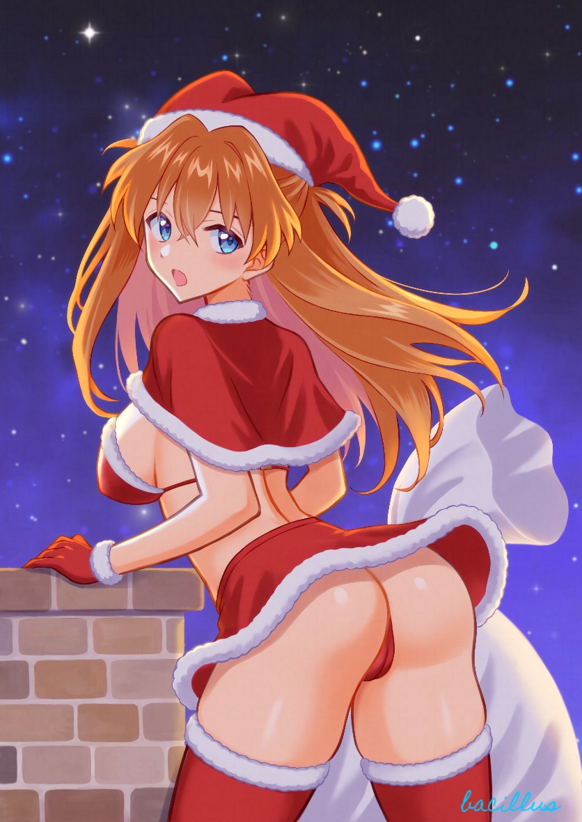 Souryuu Asuka Langley (Christmas) Rule 34 Image