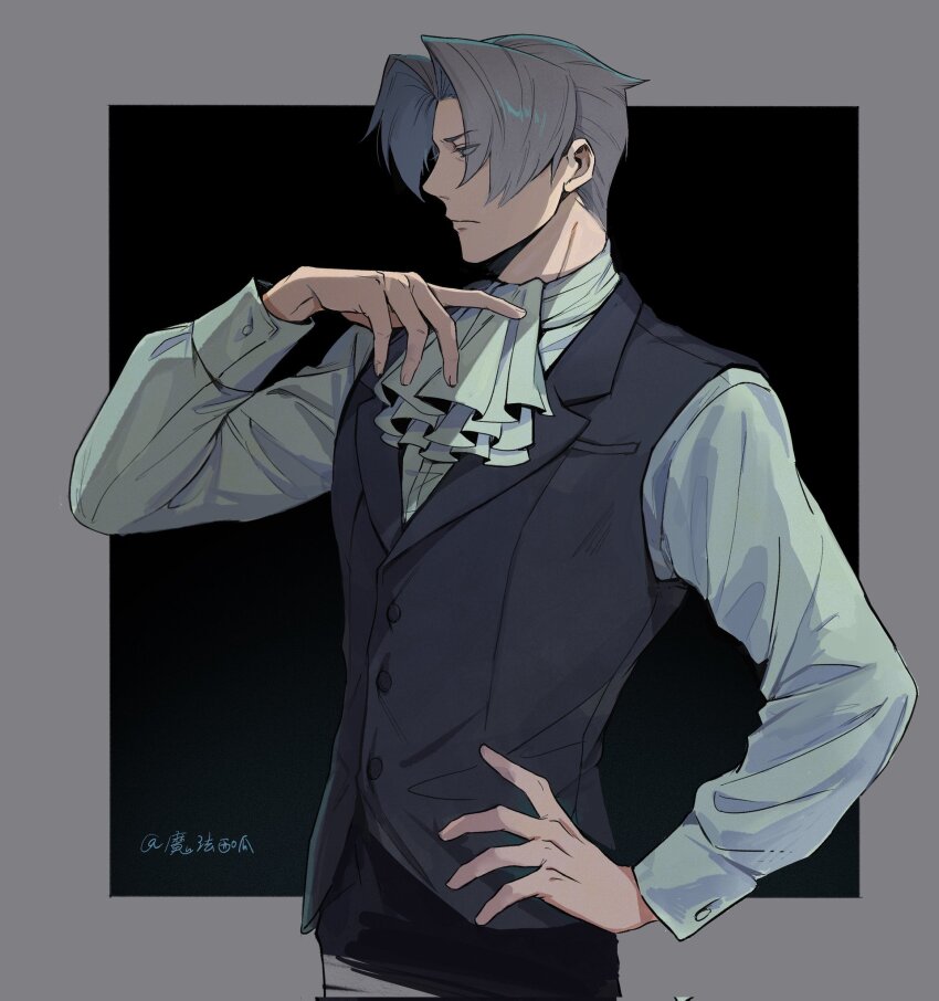 Miles Edgeworth (Ace Attorney) Rule 34 Image