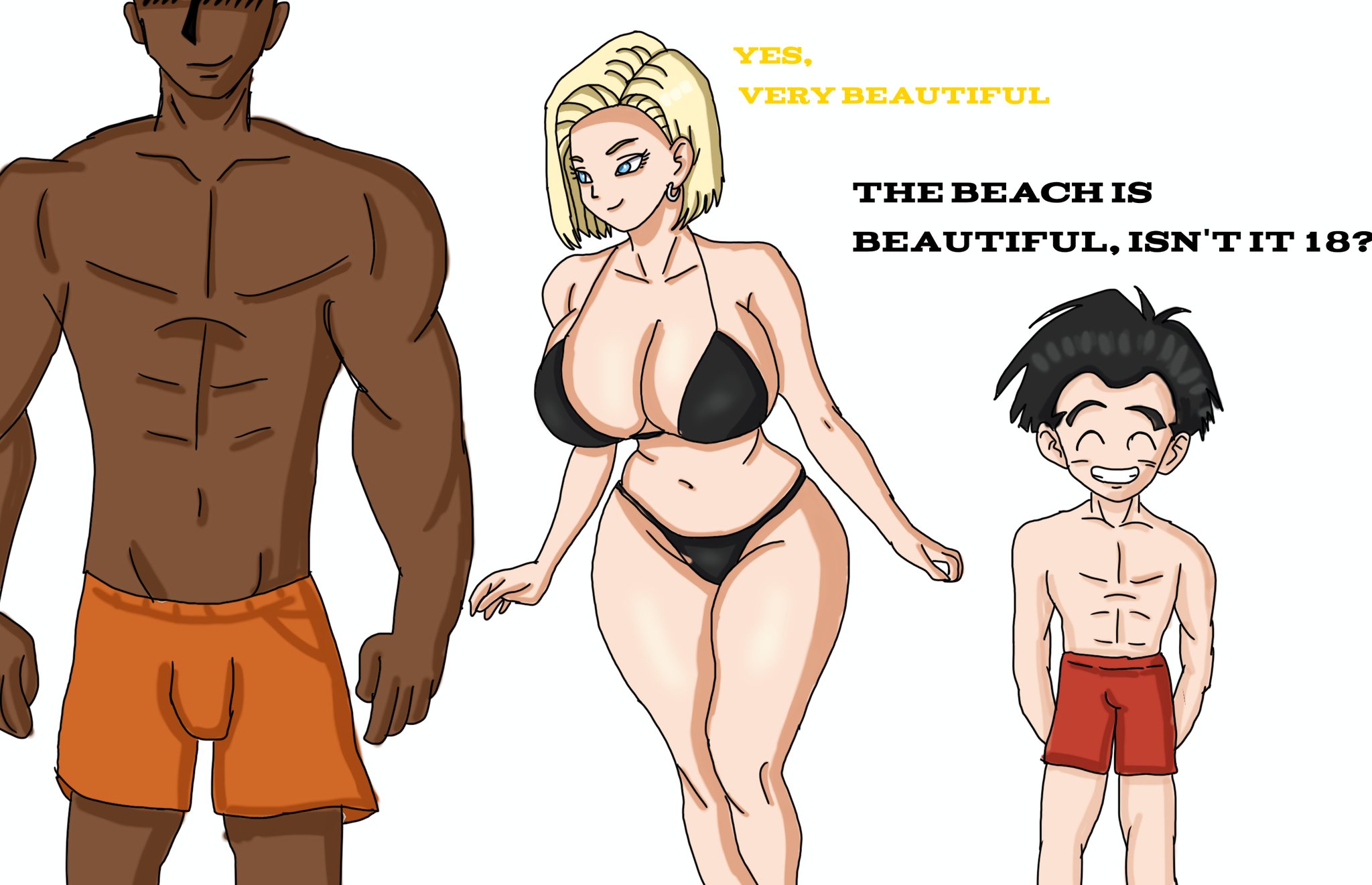 Android 18 (Dragon Ball) Rule 34 Image