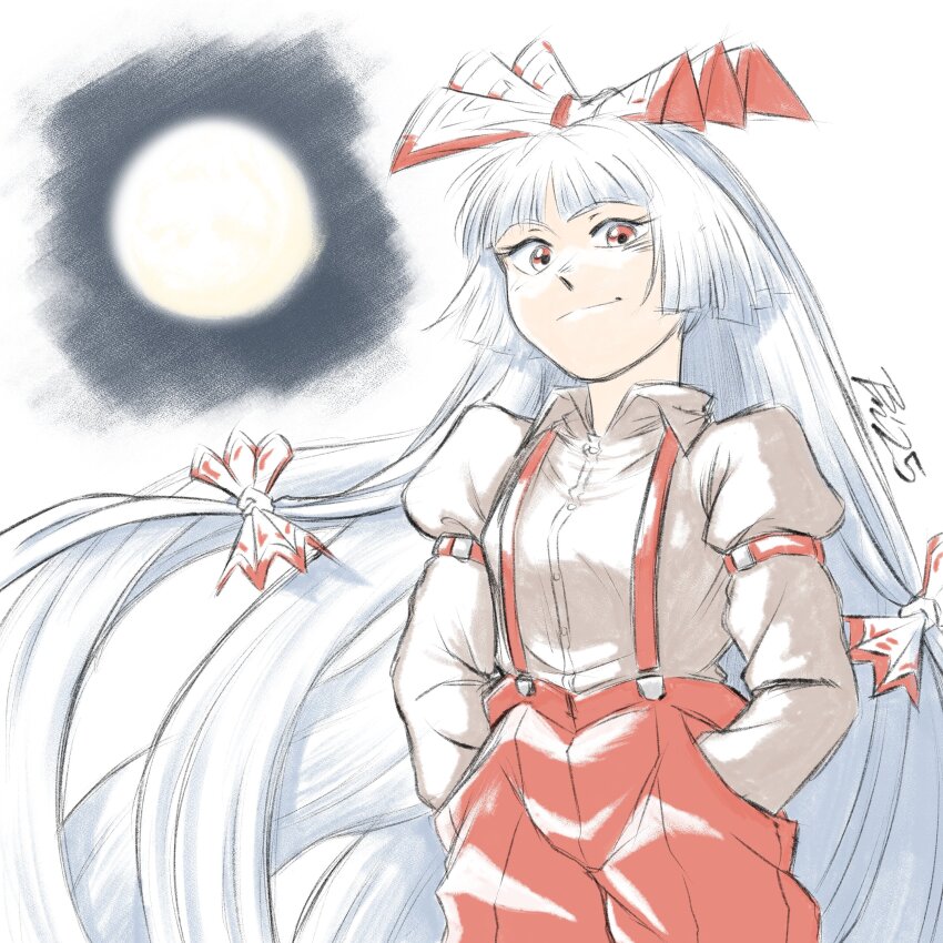 Fujiwara No Mokou (Touhou) Rule 34 Image