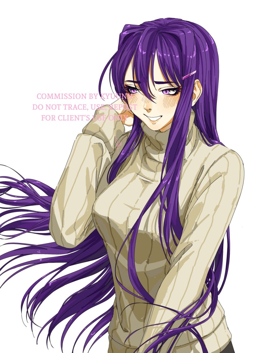 Yuri (Doki Doki Literature Club) Rule 34 Image