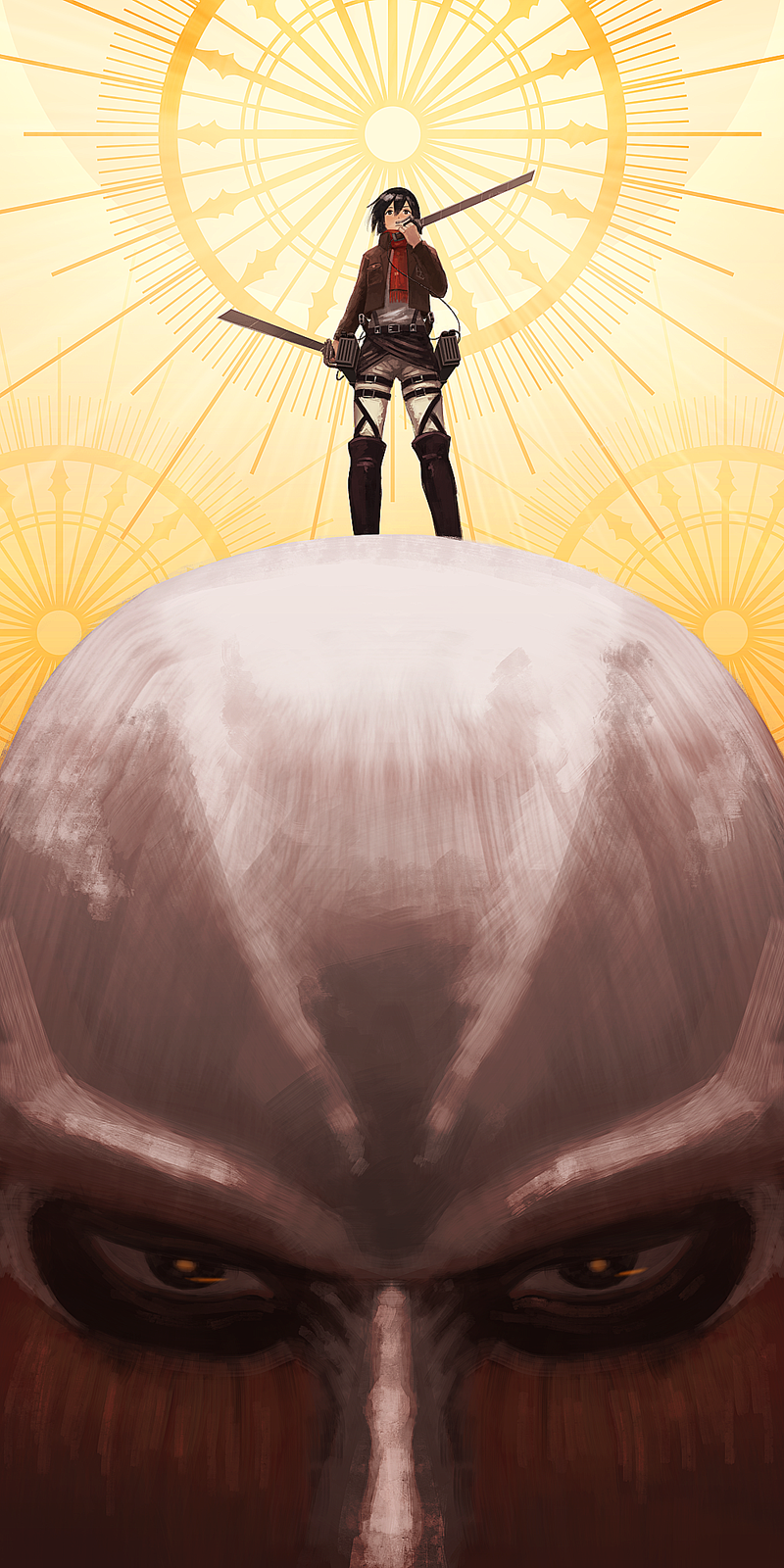Mikasa Ackerman (Colossal Titan) Rule 34 Image