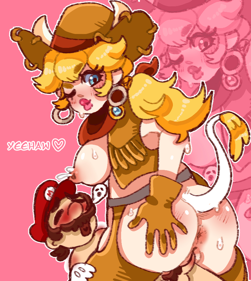 Cowgirl Peach (Mario (Series)) Rule 34 Image