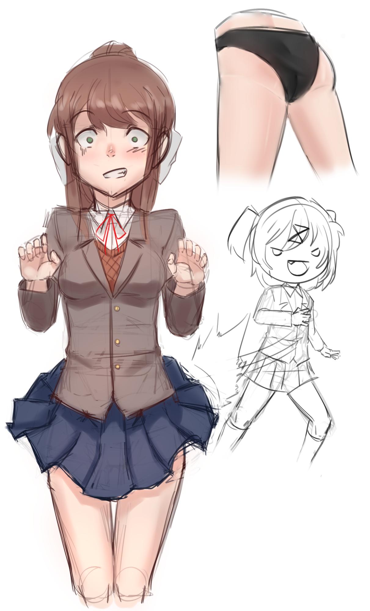Monika (Doki Doki Literature Club) Rule 34 Image