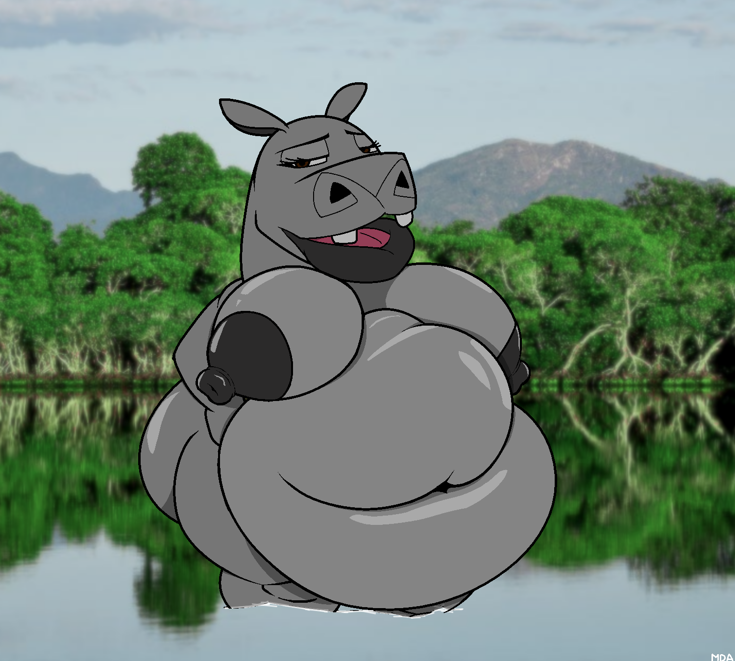 Gloria The Hippopotamus (Dreamworks) Rule 34 Image