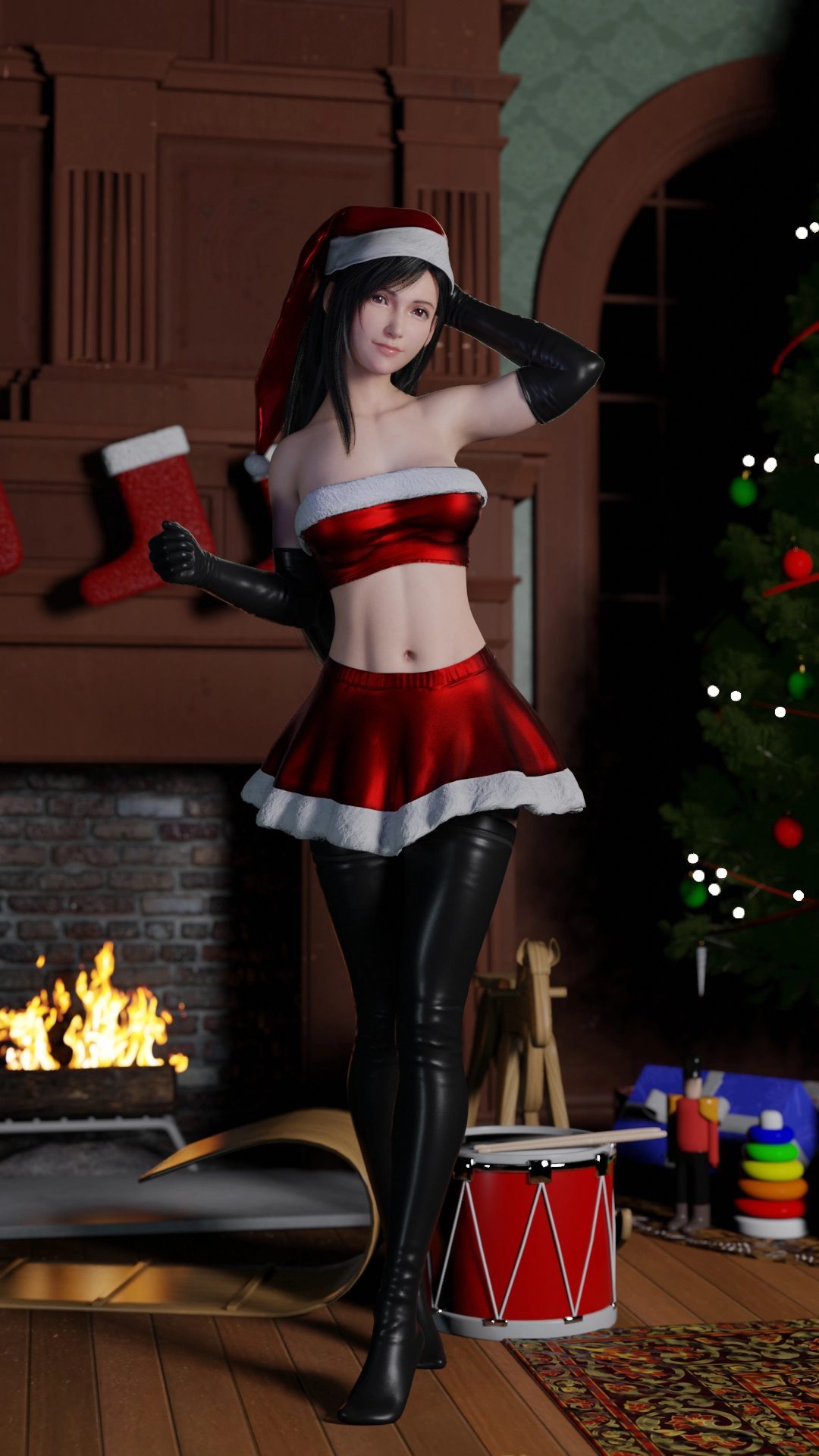 Tifa Lockhart (Christmas) Rule 34 Image