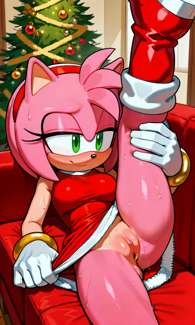 Amy Rose (Christmas) Rule 34 Image