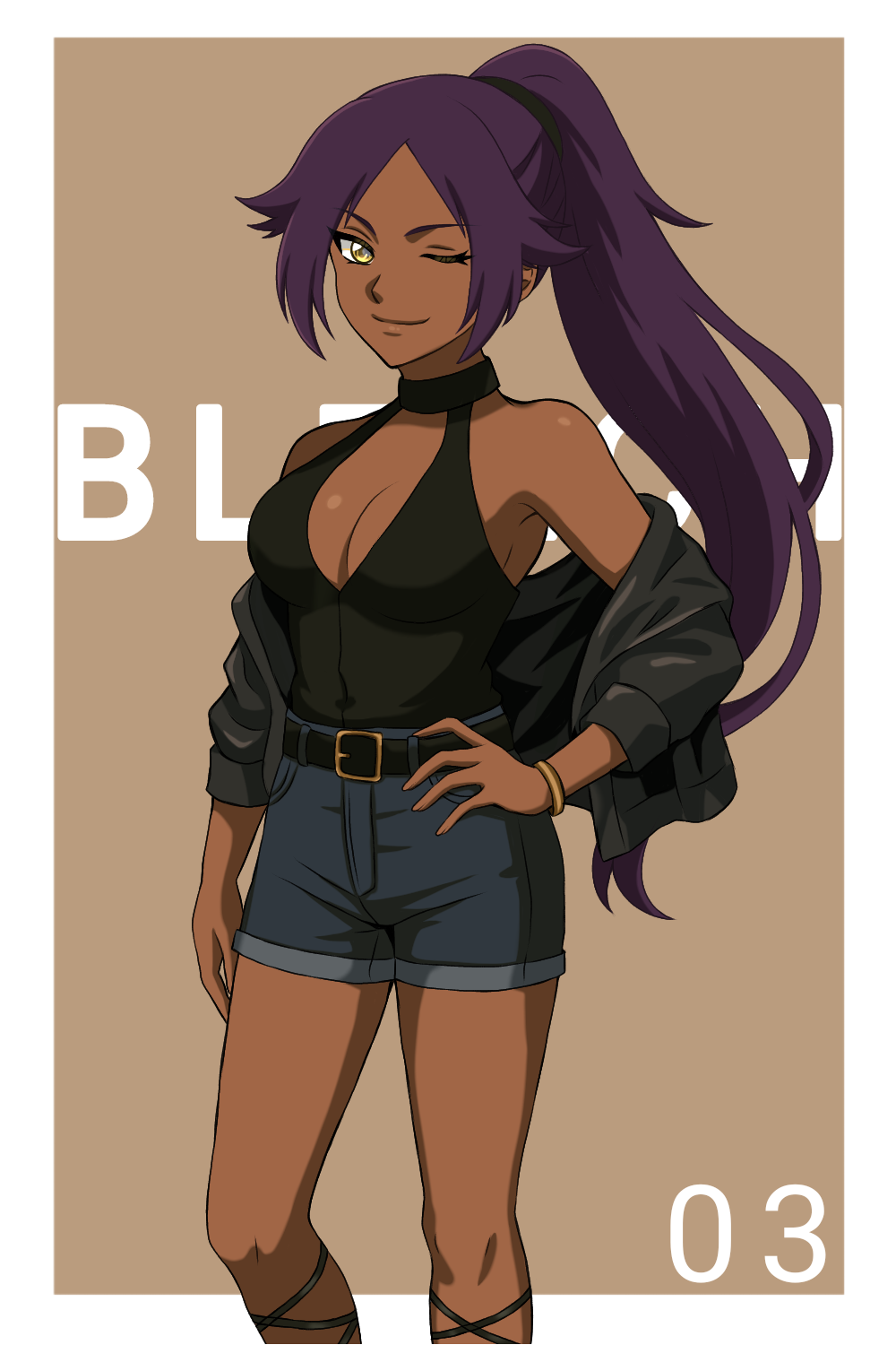 Shihouin Yoruichi (Bleach) Rule 34 Image