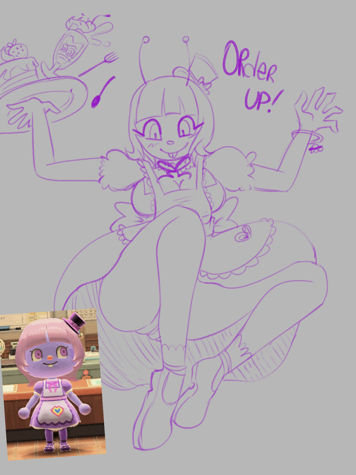 Alien Waiter Girl (Ac Oc) Rule 34 Image