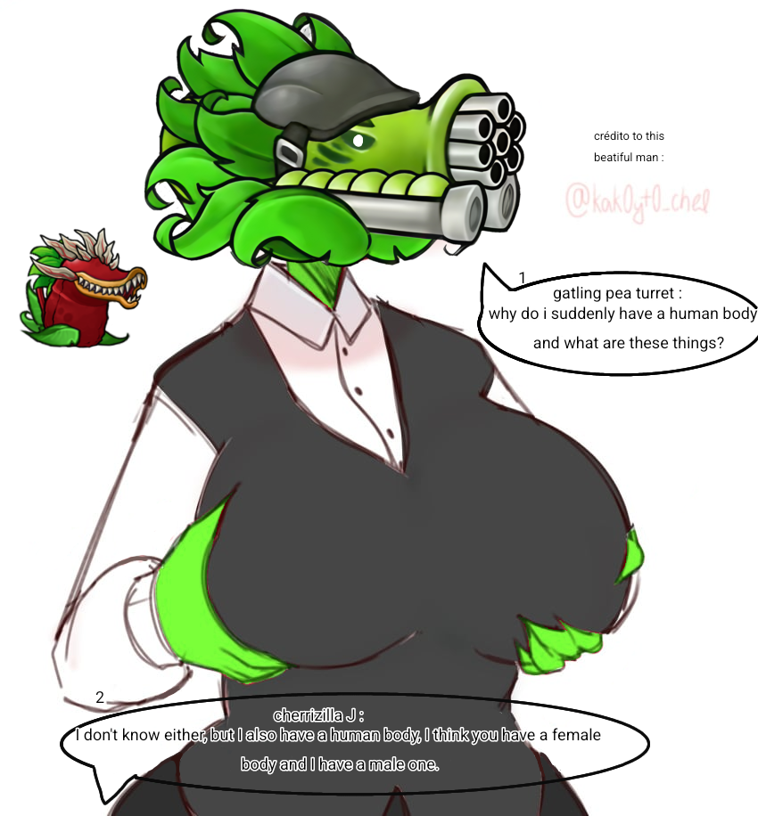 Gatling Pea (Pvz) Rule 34 Image