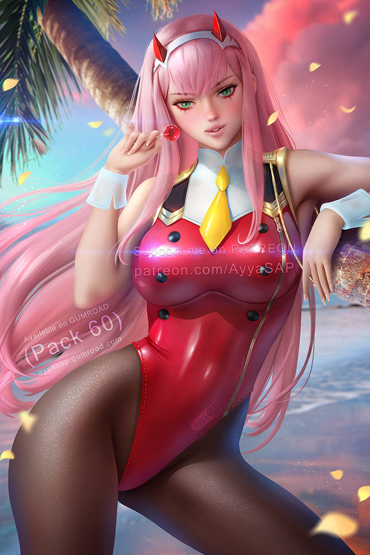 Zero Two (Darling In The Franxx) Rule 34 Image
