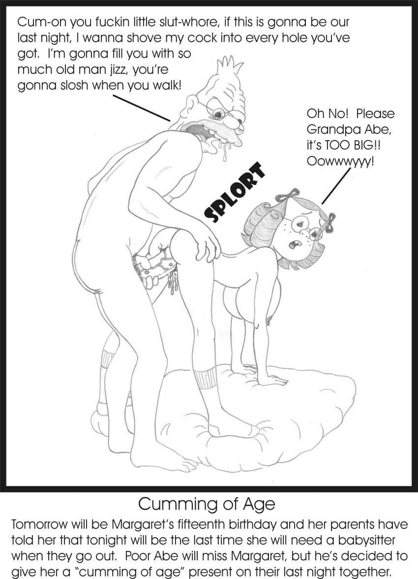 Abraham Simpson (Dennis The Menace) Rule 34 Image