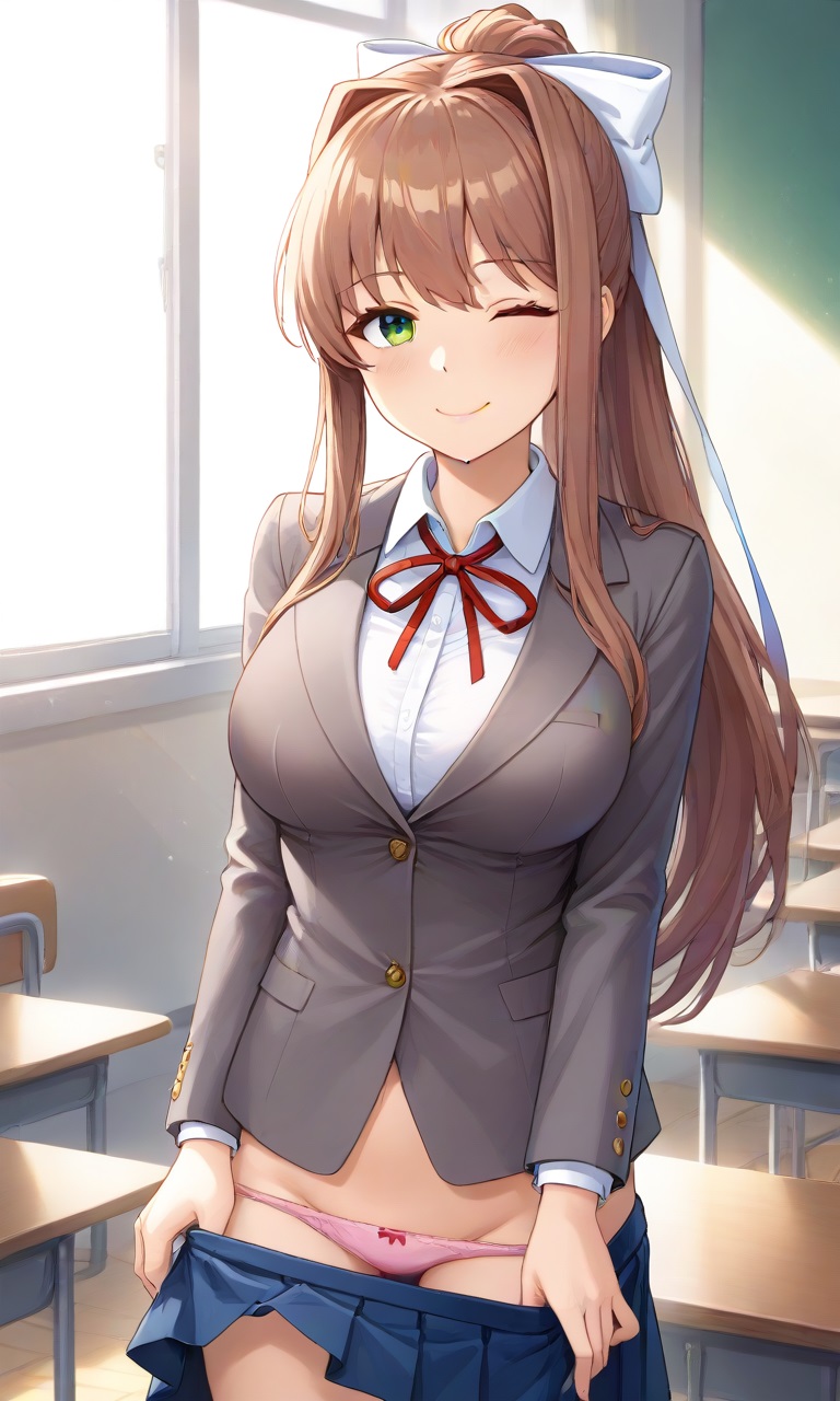 Monika (Doki Doki Literature Club) Rule 34 Image
