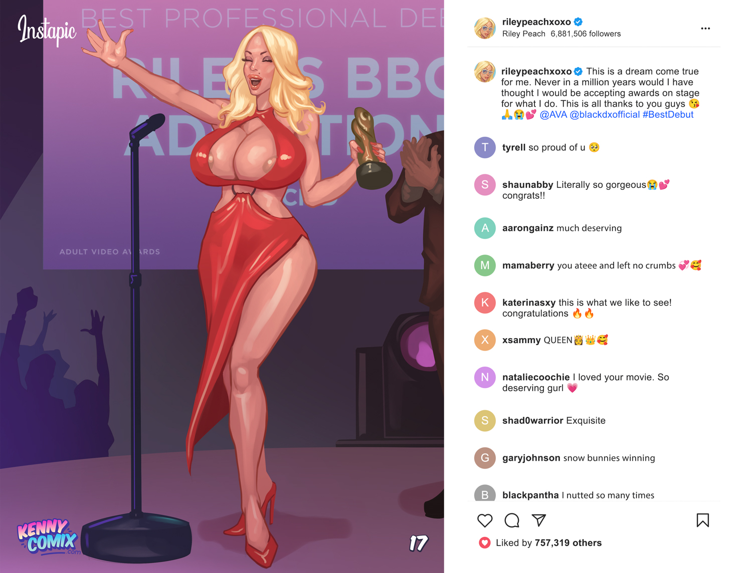 Riley Peach (Kennycomix) Rule 34 Image
