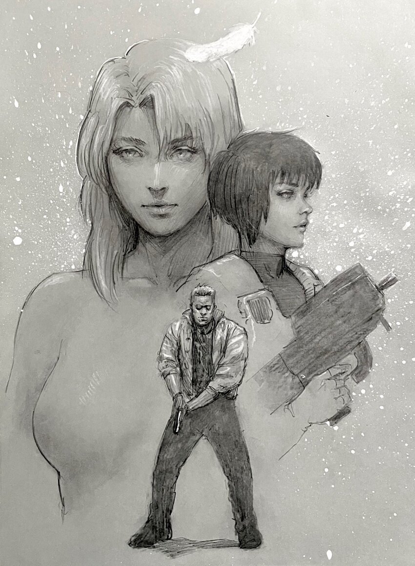 Kusanagi Motoko (Batou (Gits)) Rule 34 Image