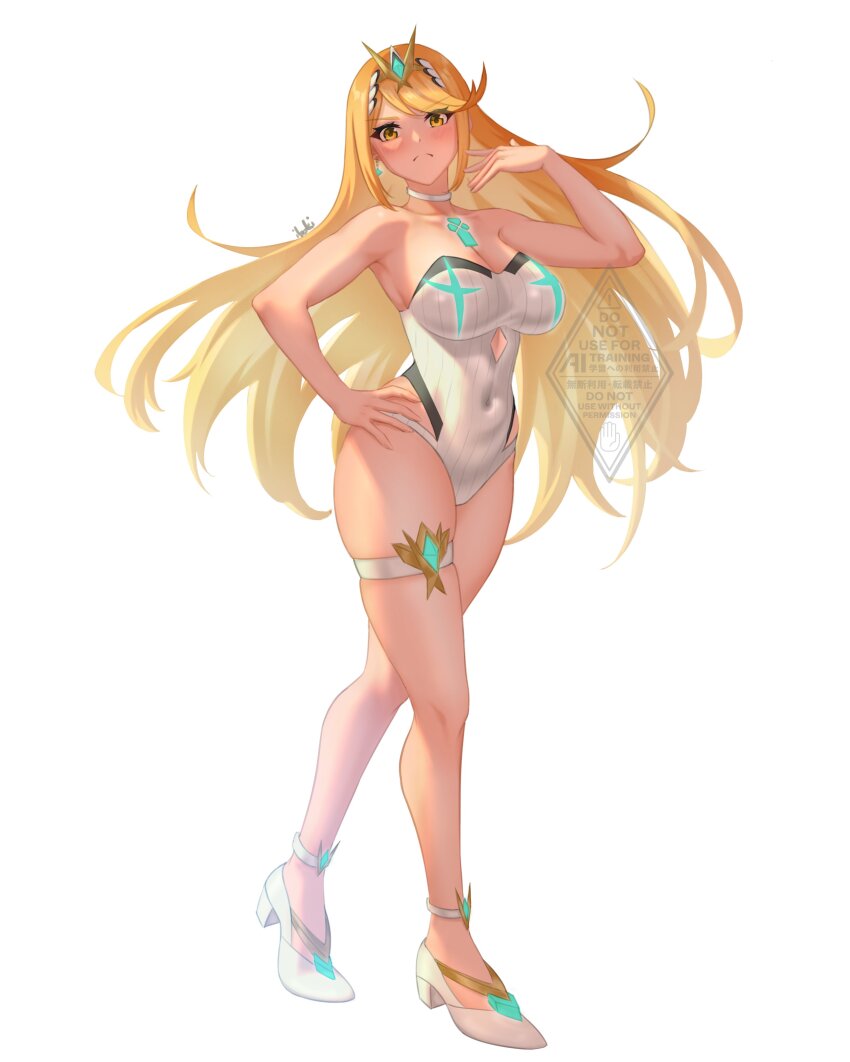 Mythra (Radiant Beach) (Xenoblade) Rule 34 Image