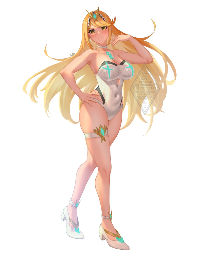 Mythra (Radiant Beach) (Xenoblade) Rule 34 Image
