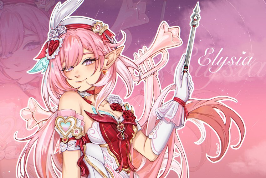 Elysia (Hi Love Elf) (Honkai Impact) Rule 34 Image