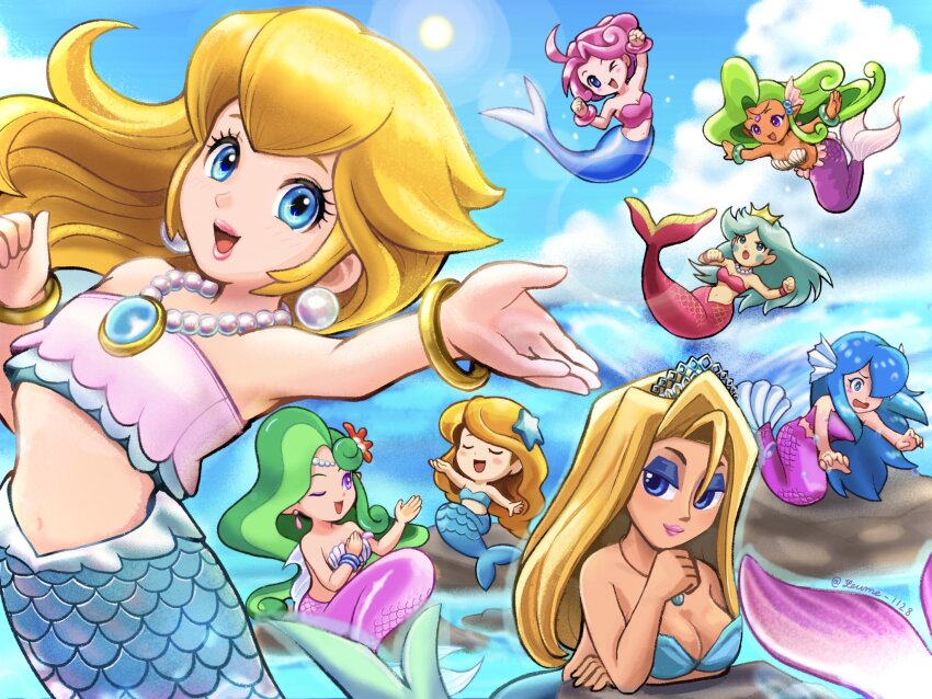 Mermaid Peach (Donkey Kong (Series)) Rule 34 Image