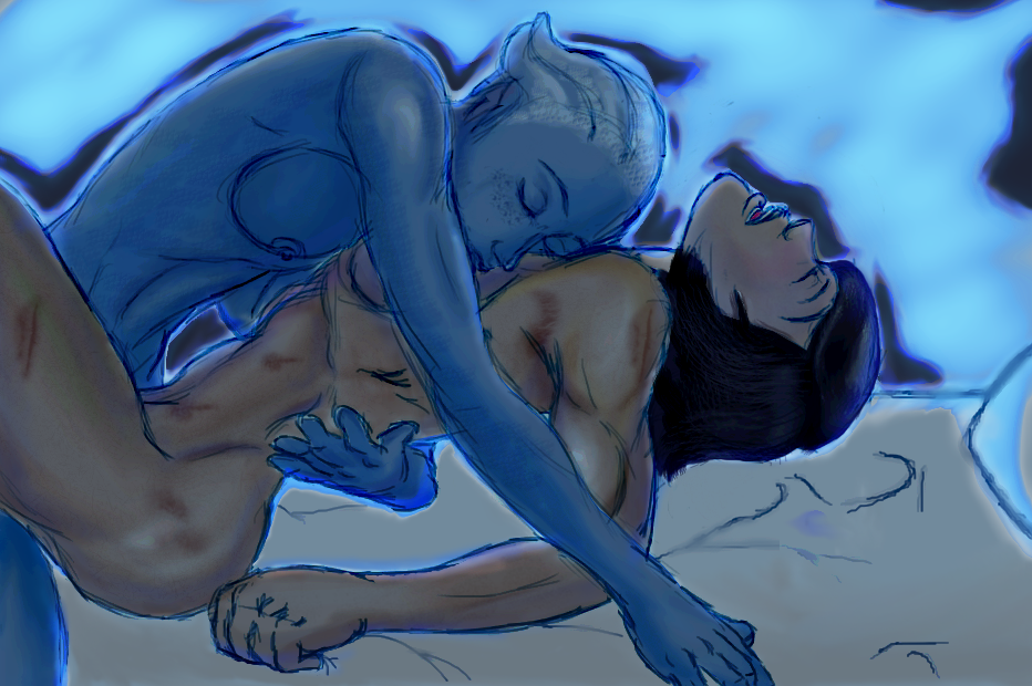 Commander Shepard (Liara T'Soni) Rule 34 Image