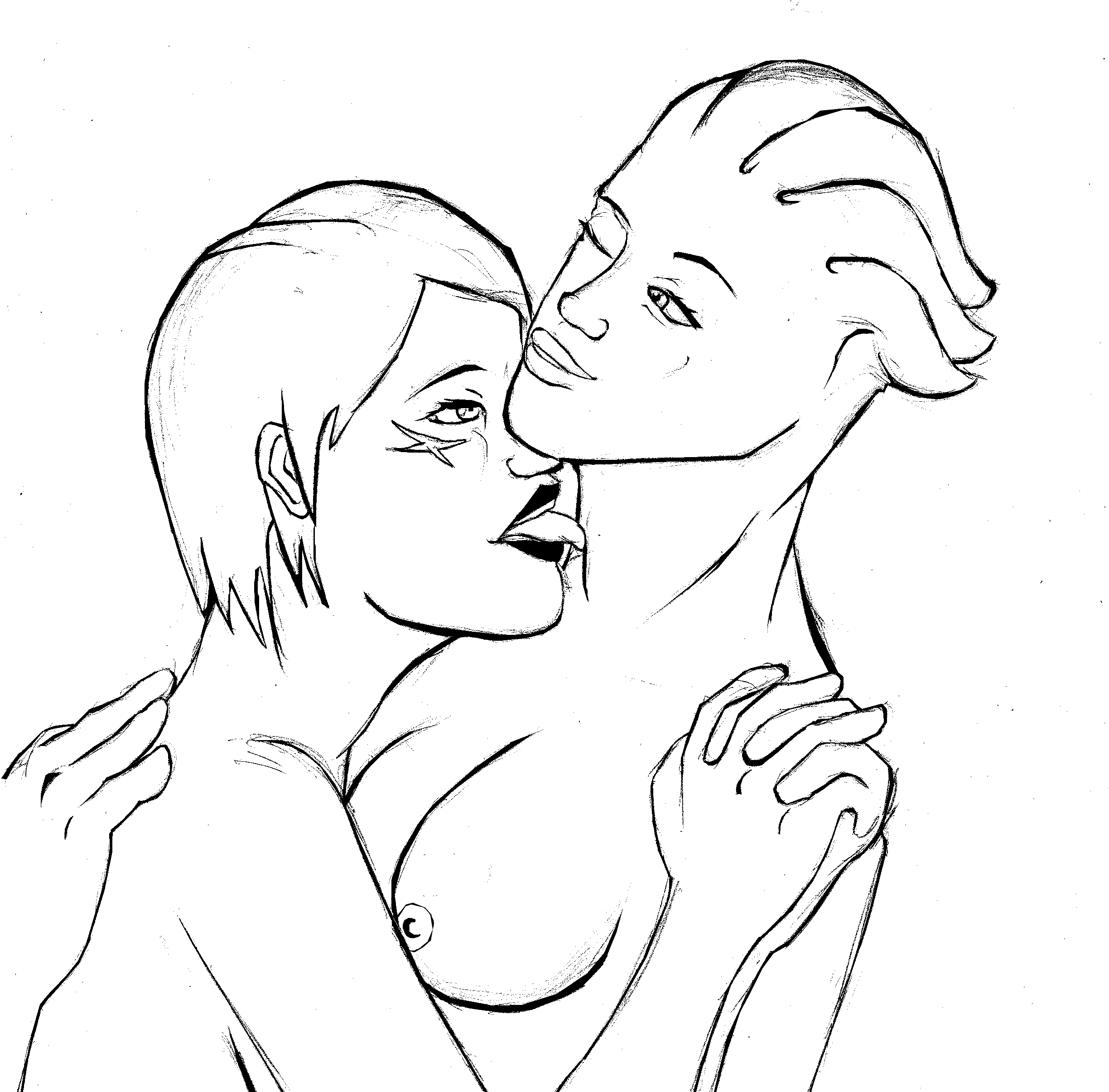 Commander Shepard (Liara T'Soni) Rule 34 Image
