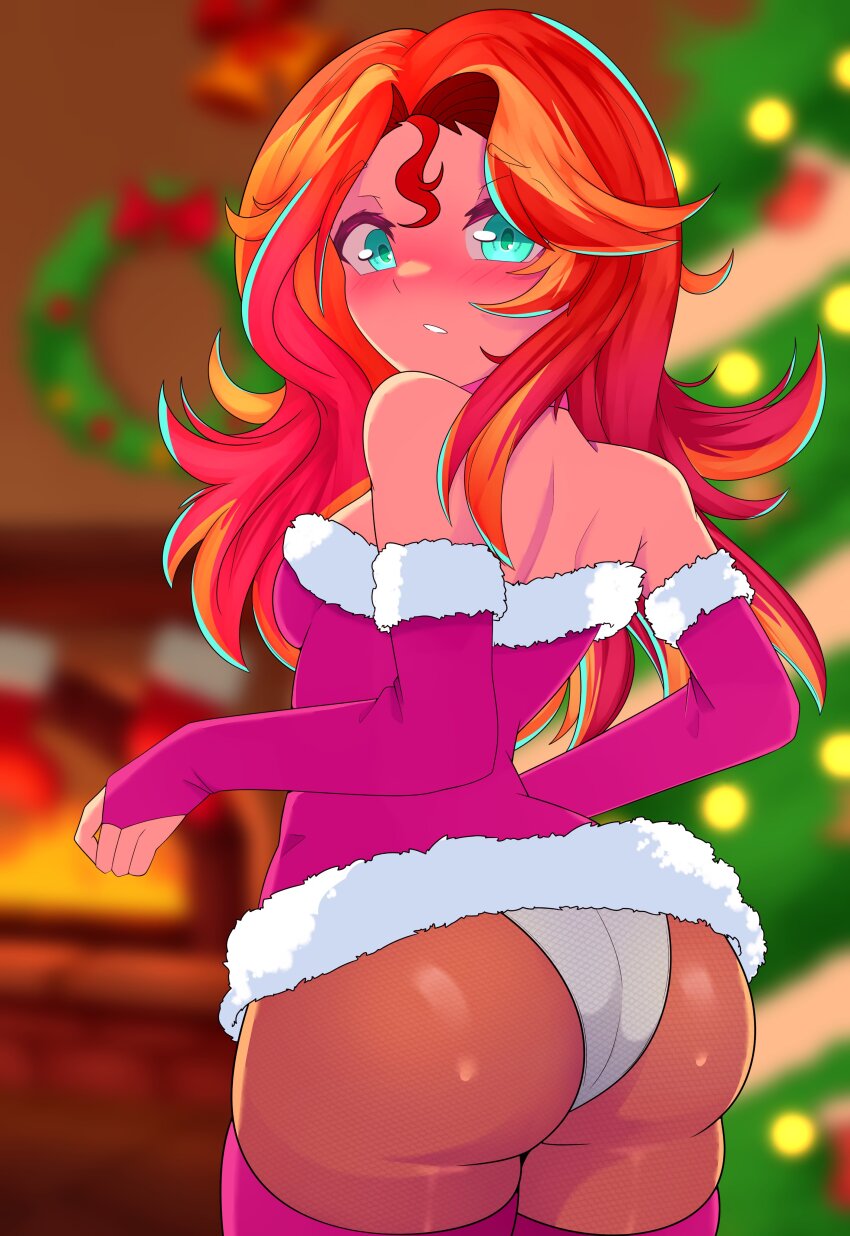 Sunset Shimmer (Christmas) Rule 34 Image