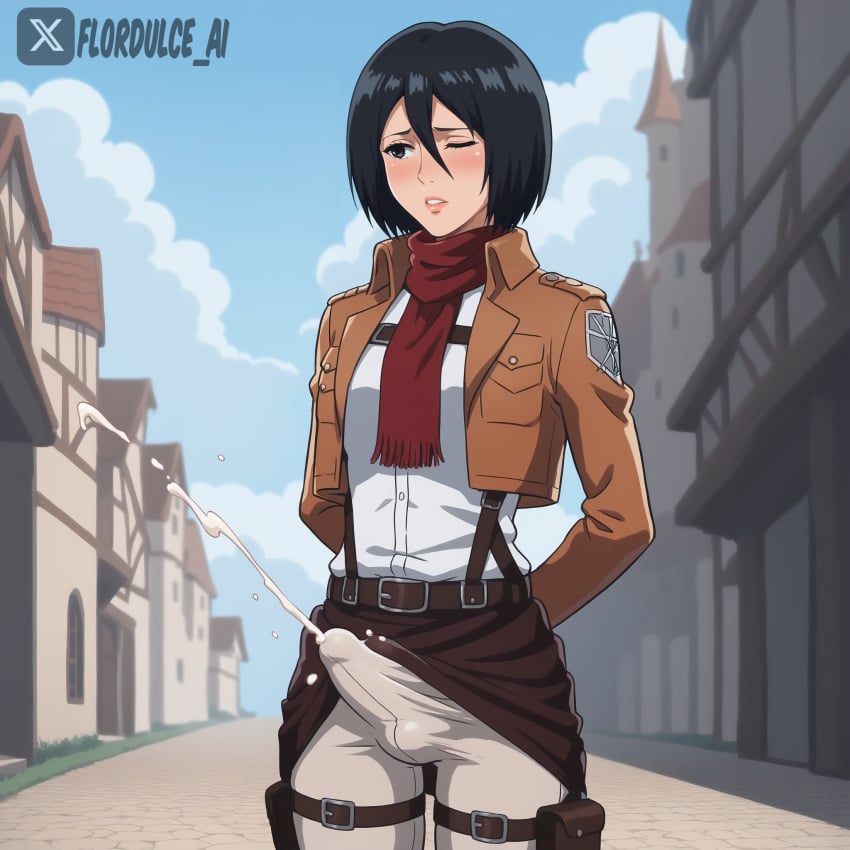 Mikasa Ackerman (Attack On Titan) Rule 34 Image