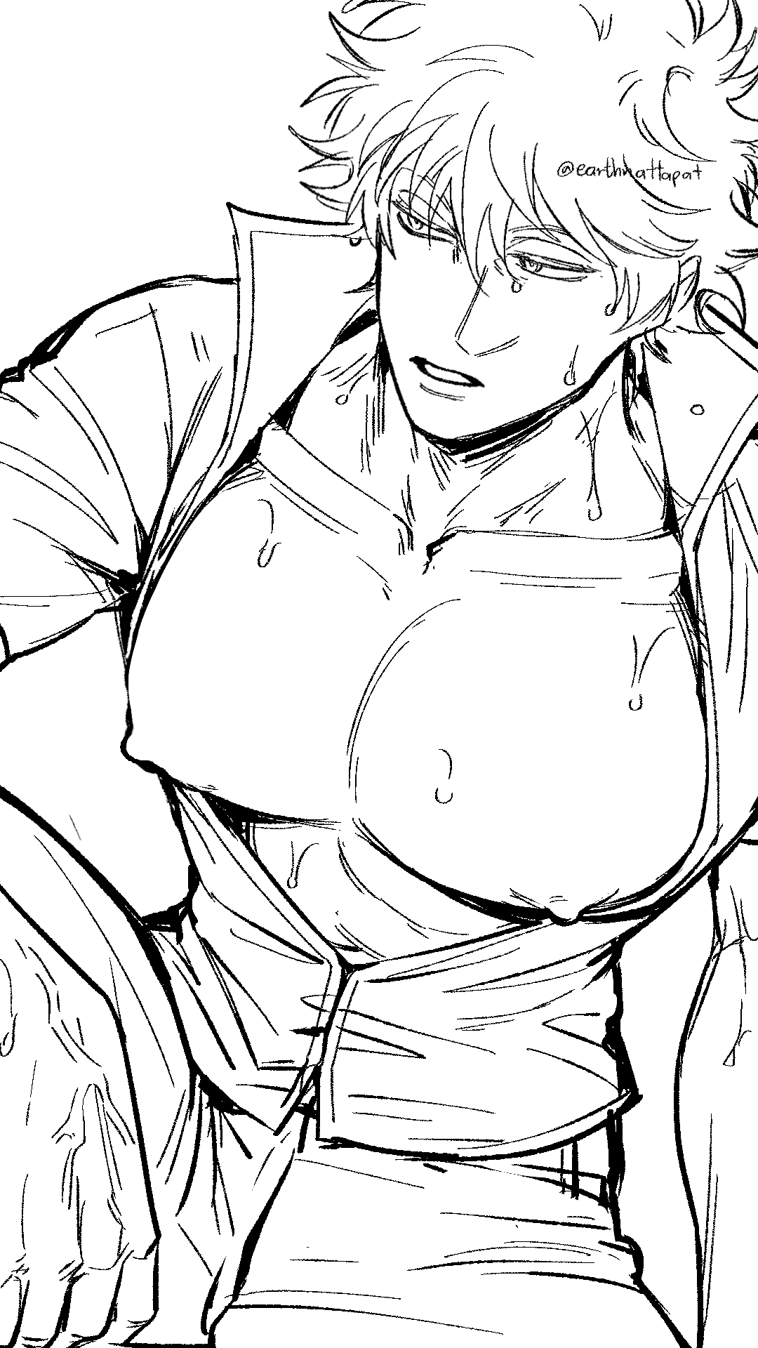 Gintoki Sakata (Gintama) Rule 34 Image