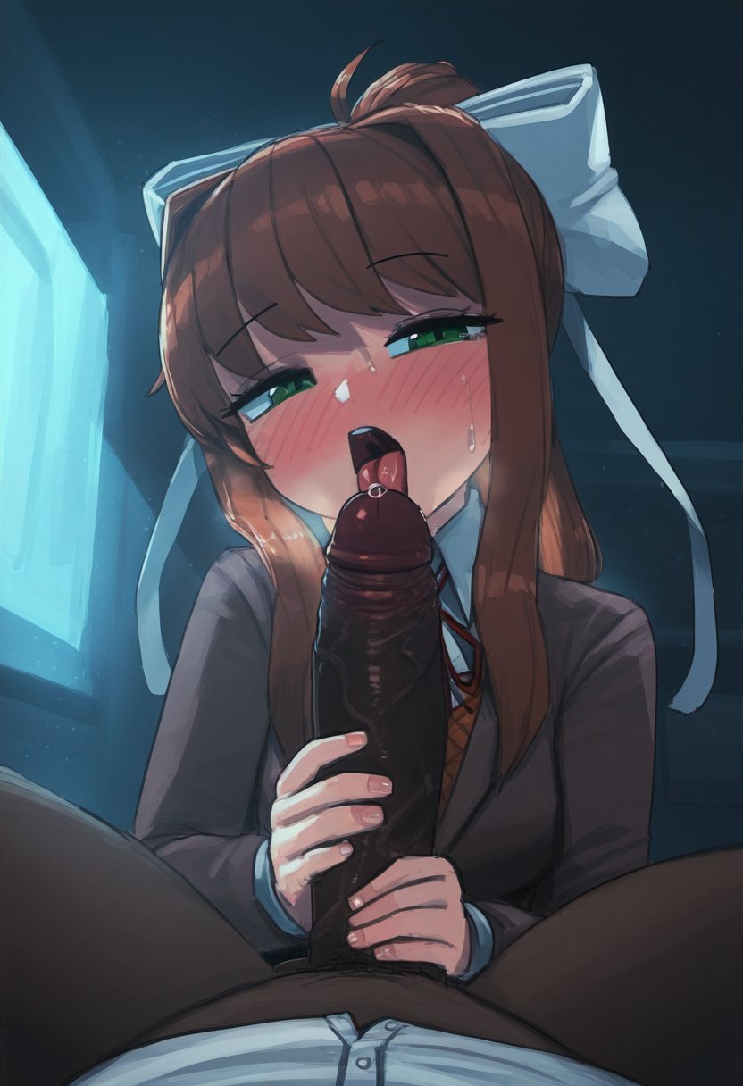 Monika (Doki Doki Literature Club) Rule 34 Image