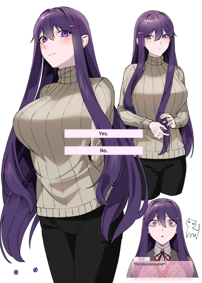 Yuri (Doki Doki Literature Club) Rule 34 Image