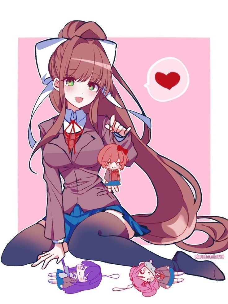 Monika (Doki Doki Literature Club) Rule 34 Image