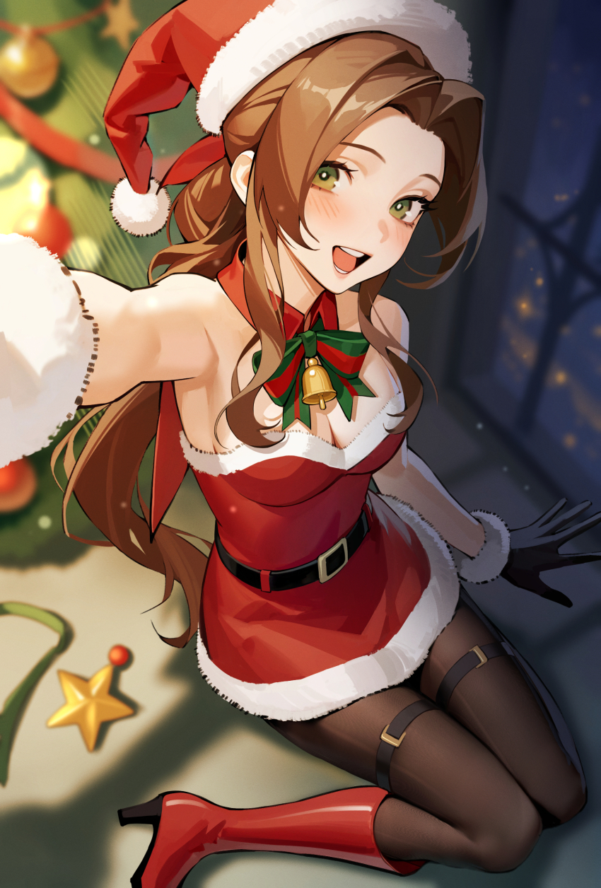 Aerith Gainsborough (Christmas) Rule 34 Image