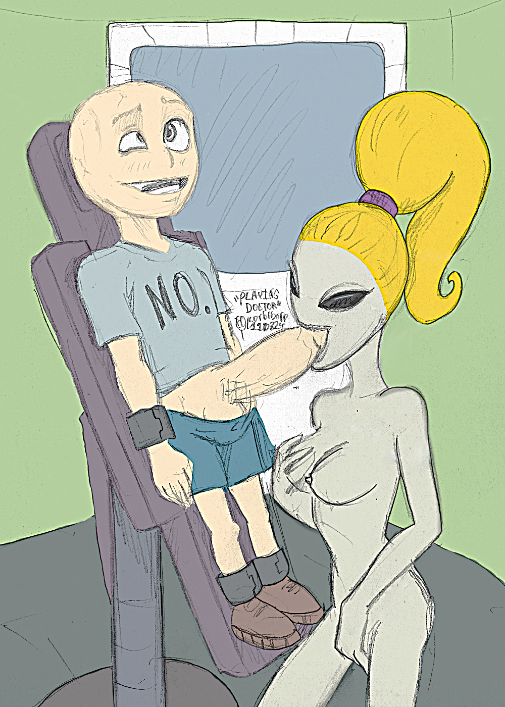 Grey Alien (The Oblongs) Rule 34 Image