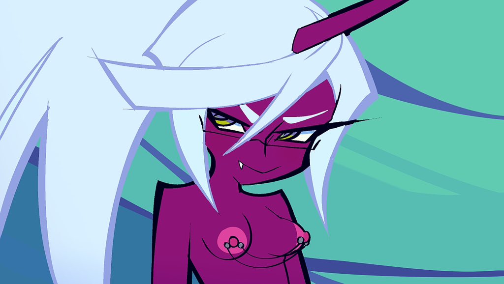 Kneesocks Daemon (Panty & Stocking With Garterbelt) Rule 34 Image