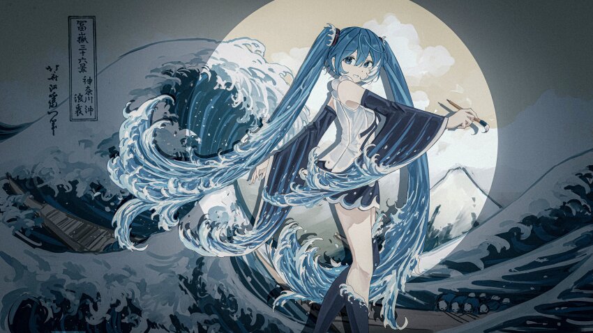 Hatsune Miku (Kanagawa Oki Nami Ura) Rule 34 Image