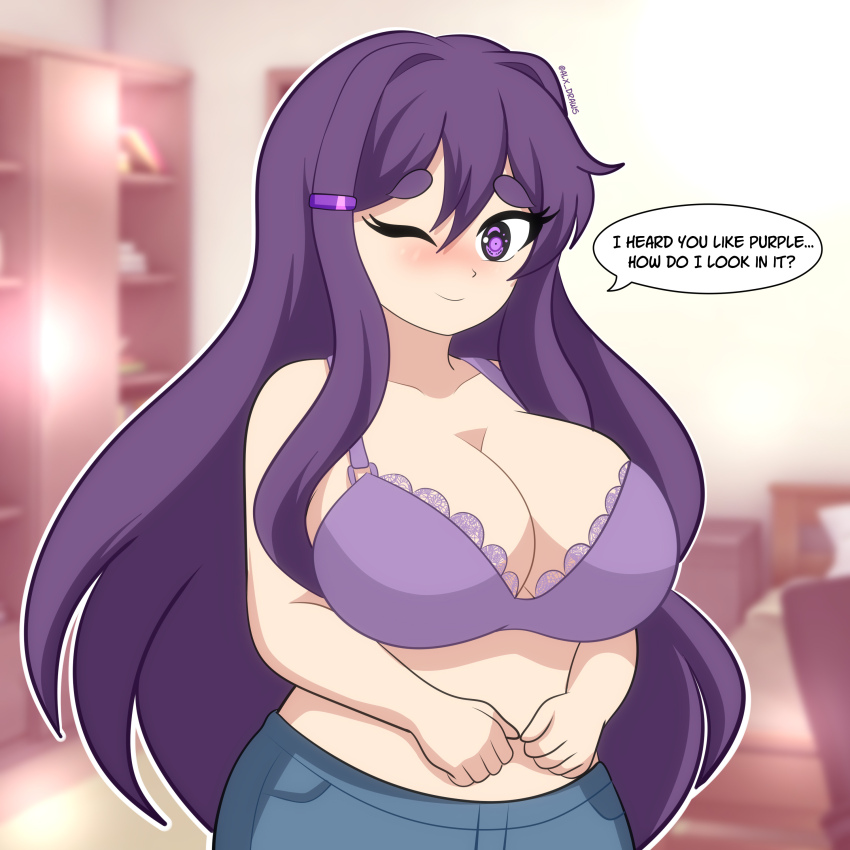 Yuri (Doki Doki Literature Club) Rule 34 Image