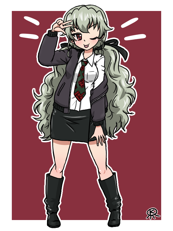 Anchovy (Girls Und Panzer) Rule 34 Image