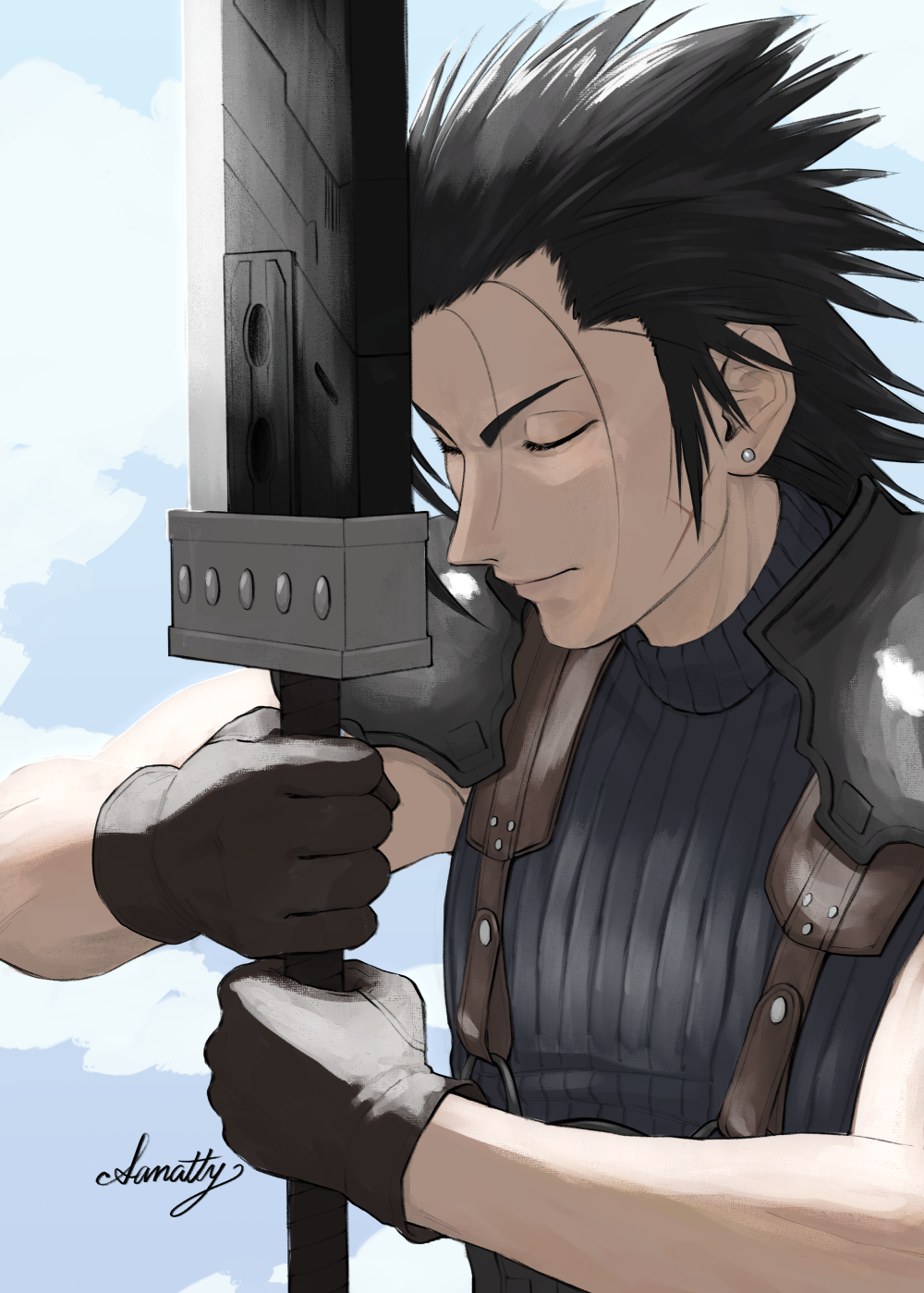 Zack Fair (Final Fantasy) Rule 34 Image